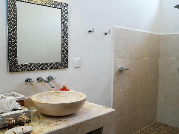 Merida Santiago Hotel Boutique : photo 5 de la chambre chambre lit king-size de luxe - vue sur piscine