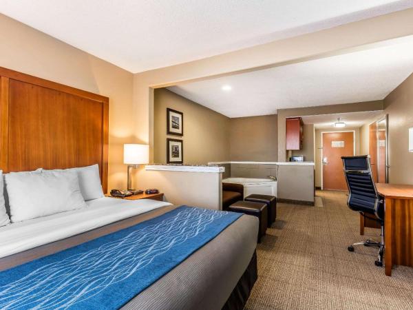 Comfort Inn & Suites Airport-American Way : photo 1 de la chambre suite lit king-size avec baignoire spa