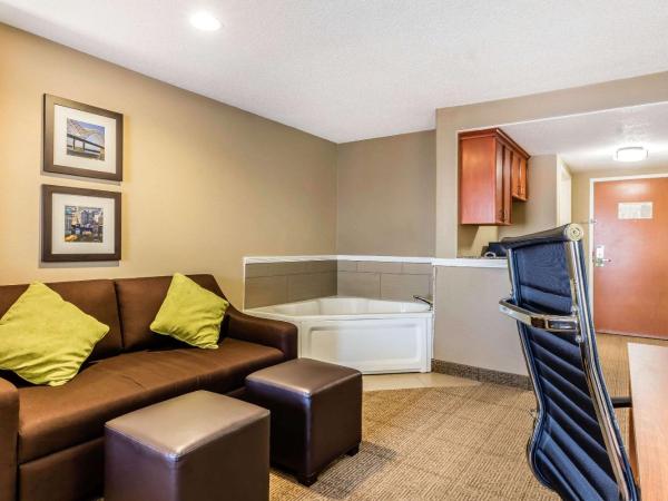 Comfort Inn & Suites Airport-American Way : photo 2 de la chambre suite lit king-size avec baignoire spa