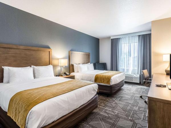 Comfort Inn & Suites Salt Lake City Airport : photo 6 de la chambre chambre 2 lits queen-size - non-fumeurs/couloir intérieur