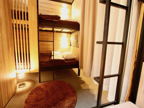 Namba Guesthouse HIVE : photo 4 de la chambre  chambre semi-privée avec 4 lits superposés et salle de bains commune