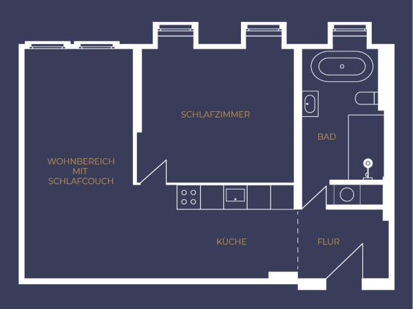 Cora Apartments : photo 6 de la chambre comfort one-bedroom apartment - feuerbachstrasse 12