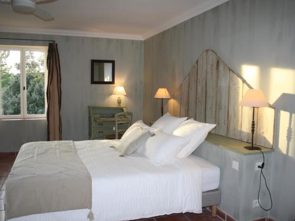 Le Mas Vigneron : photo 2 de la chambre chambre lit king-size - vue sur jardin
