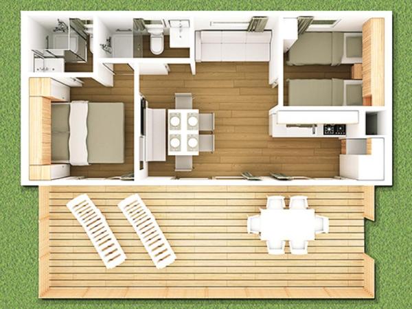 Valamar Camping Lanterna : photo 9 de la chambre mobile home premium 2 chambres avec terrasse