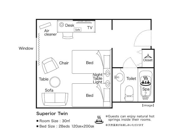Hotel Hanshin Osaka : photo 2 de la chambre chambre lits jumeaux supérieure - non-fumeurs