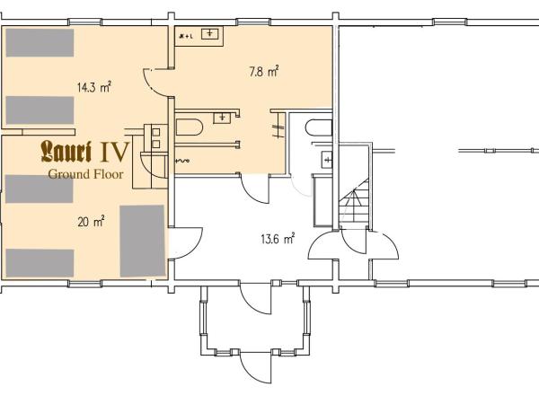 LAURI Historical Log House Manor : photo 2 de la chambre studio iv