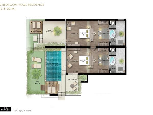 The Sarojin : photo 1 de la chambre résidence 2 chambres avec piscine