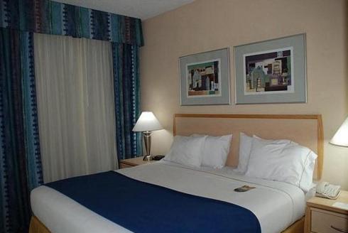 Holiday Inn Express Hotel & Suites San Antonio - Rivercenter Area, an IHG Hotel : photo 1 de la chambre suite lit king-size avec douche accessible en fauteuil roulant - accessible aux personnes à mobilité réduite