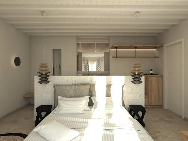 Apiro Mykonos : photo 1 de la chambre hébergement supérieur avec jacuzzi extérieur - vue sur mer