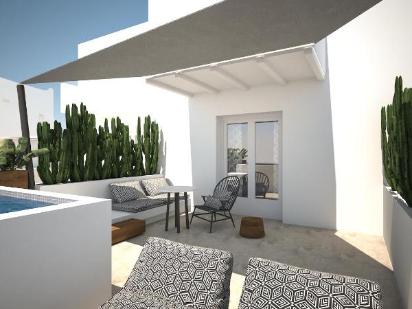 Apiro Mykonos : photo 8 de la chambre hébergement supérieur avec jacuzzi extérieur - vue sur mer