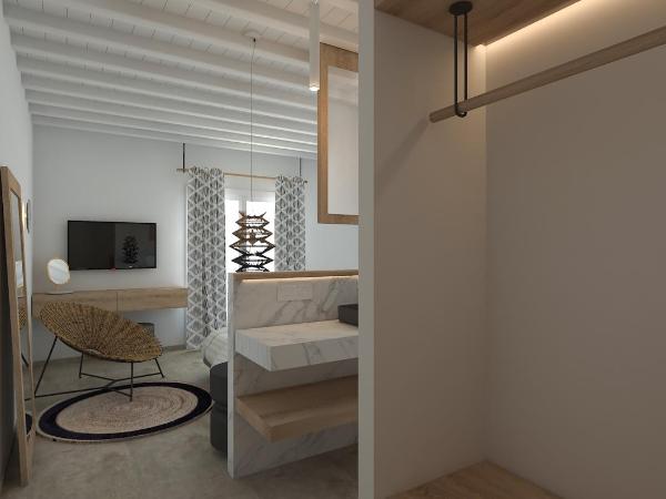 Apiro Mykonos : photo 6 de la chambre suite junior avec baignoire - vue sur mer