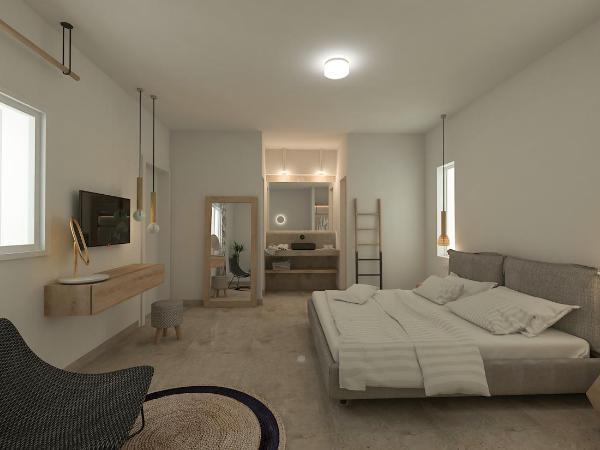 Apiro Mykonos : photo 5 de la chambre chambre triple supérieure avec jacuzzi extérieur - vue latérale sur mer