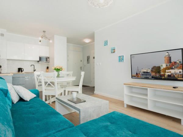 Apartamenty BLIŻEJ MORZA Siłownia i Taras Widokowy Kołobrzeg by Noclegi Renters : photo 7 de la chambre appartement standard