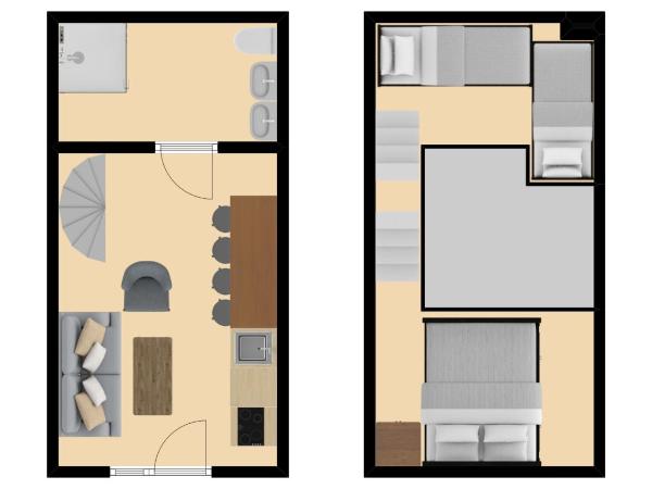 Plantage Garden Apartments : photo 3 de la chambre chambre quadruple en duplex