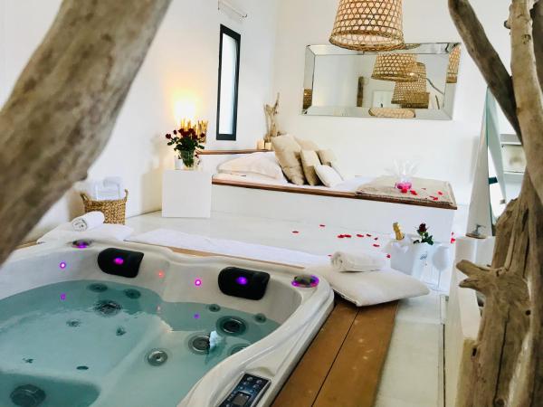 Mas Sainte Marie ,Piscine Chauffée : photo 4 de la chambre suite avec jacuzzi