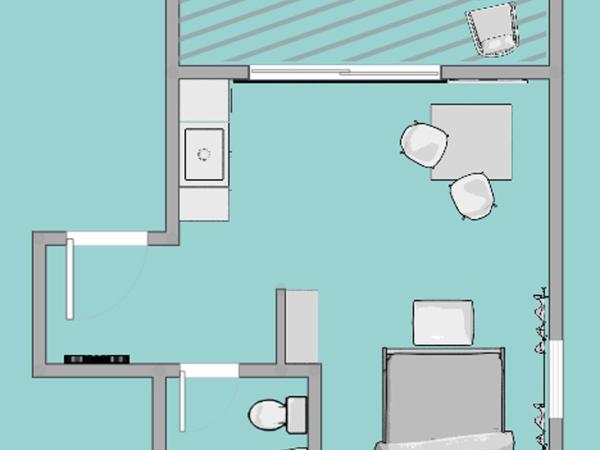 Apartments Nino 1 : photo 1 de la chambre studio avec balcon