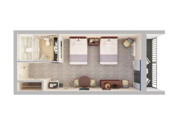 Holiday Pavilion Resort on the Boardwalk : photo 3 de la chambre chambre lit queen-size - côté océan - accès par escalier