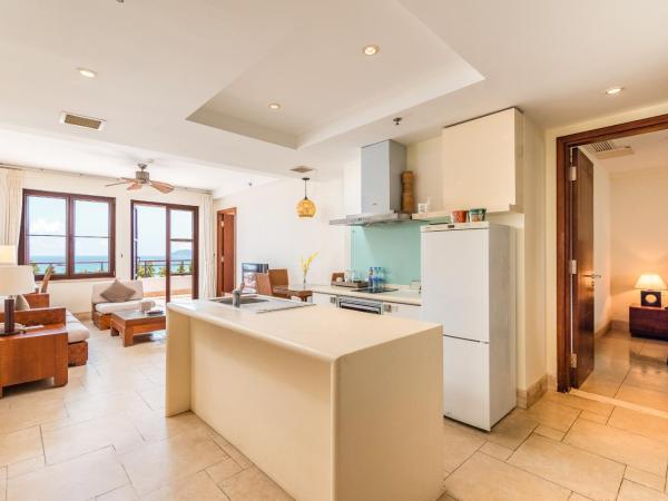 Aegean Suites Sanya Yalong Bay Resort : photo 3 de la chambre suite 2 chambres avec cuisine, ustensiles et lave-linge/sèche-linge - vue sur océan