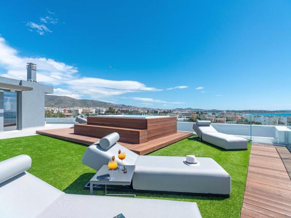 Glyfada Riviera Hotel : photo 7 de la chambre suite penthouse avec jacuzzi - vue sur mer