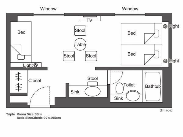 Hotel New Hankyu Osaka Annex : photo 3 de la chambre chambre triple - non-fumeurs