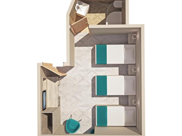 The Lion & Key Hotel : photo 6 de la chambre chambre triple