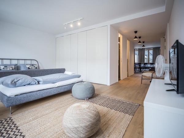 Nena Apartments Metropolpark Berlin - Mitte -Adult Only : photo 2 de la chambre appartement loft avec 2 chambres ouvertes (sans portes)