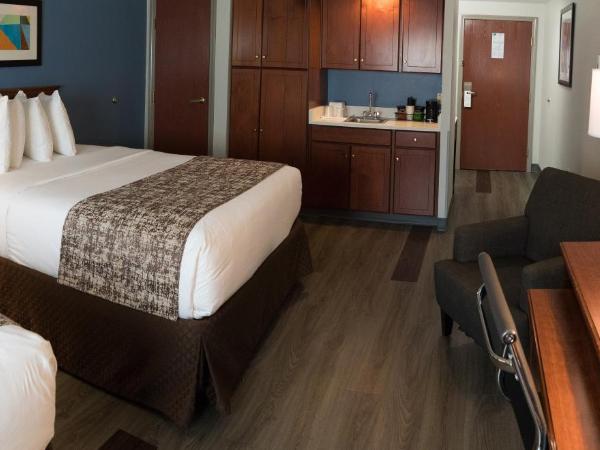 SureStay Plus by Best Western Louisville Airport Expo : photo 7 de la chambre chambre avec 2 lits queen-size et baignoire - accessible aux personnes à mobilité réduite
