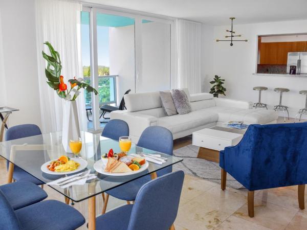 Seacoast Suites on Miami Beach : photo 9 de la chambre suite d'angle principale avec 2 chambres, 2 salles de bains et cuisine - vue sur baie