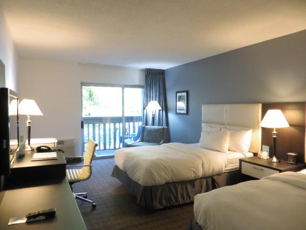 Toronto Don Valley Hotel and Suites : photo 2 de la chambre chambre double de luxe avec 2 lits doubles et balcon