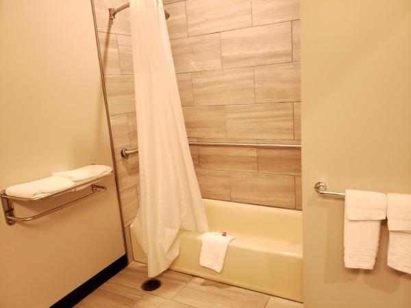 Super 8 by Wyndham St. Louis North : photo 2 de la chambre chambre lit king-size - accessible aux personnes à mobilité réduite - non-fumeurs 