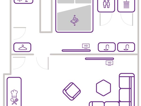 YOTEL Edinburgh : photo 7 de la chambre suite lit king-size vip avec vue