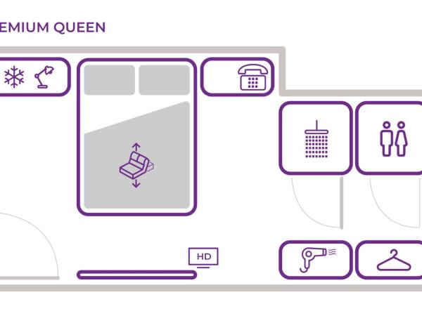 YOTEL Edinburgh : photo 2 de la chambre hébergement lit queen-size premium