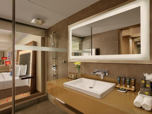 Novotel Ahmedabad : photo 4 de la chambre pet friendly studio suite with living-cum-bedroom, kitchenette and premier lounge access