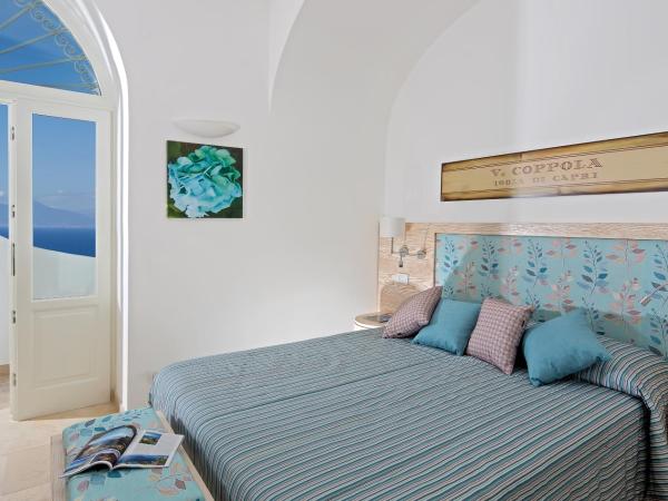 Capri Wine Hotel : photo 1 de la chambre chambre double ou lits jumeaux - vue partielle sur mer
