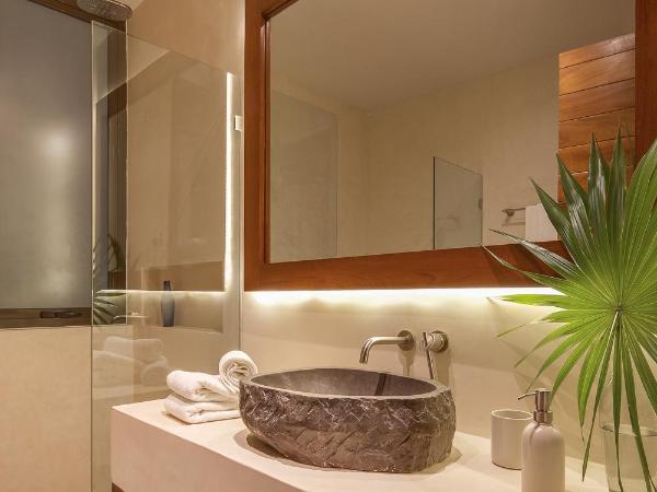 Copal Tulum Hotel : photo 5 de la chambre appartement de luxe jungle 1 chambre avec 2 lits simples, 1 canapé-lit king-size et terrasse - vue sur jardin