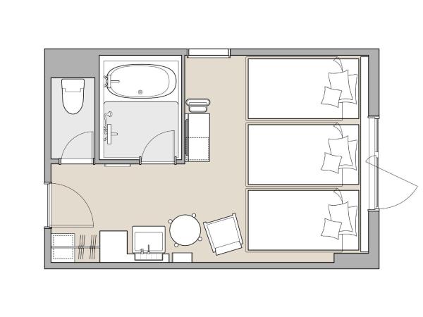 Hotel It Osaka Shinmachi : photo 10 de la chambre chambre triple standard
