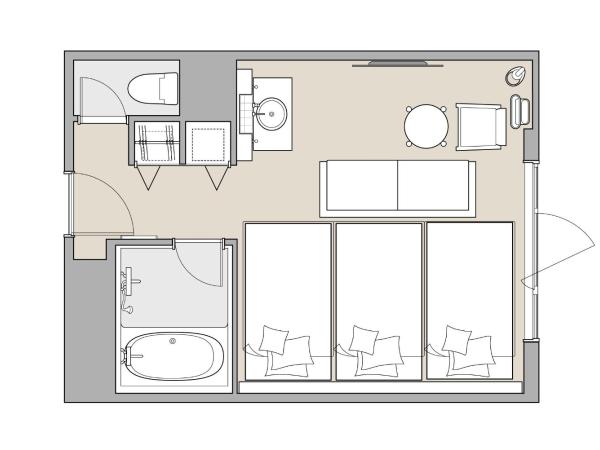Hotel It Osaka Shinmachi : photo 7 de la chambre chambre triple supérieure