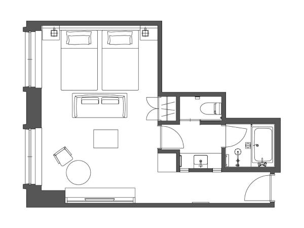 The Royal Park Hotel Iconic Osaka Midosuji : photo 9 de la chambre chambre lits jumeaux exécutive deluxe - accès au salon - non-fumeurs