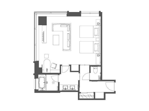 The Royal Park Hotel Iconic Osaka Midosuji : photo 10 de la chambre chambre d'angle lits jumeaux exécutive deluxe avec accès au salon - non-fumeurs