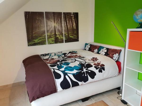 Schönste Lage am Rhein in unmittelbarer Stadtnähe, B & B : photo 1 de la chambre chambre double - vue sur jardin