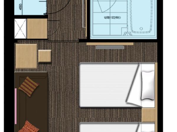 Hotel Nets Sapporo : photo 4 de la chambre chambre lits jumeaux - non-fumeurs