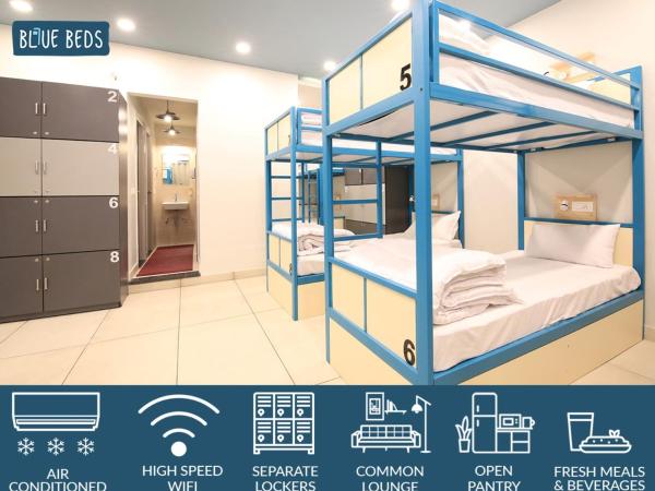 Blue Beds Hostel : photo 4 de la chambre bed in a/c mixed dorm with balcony & ensuite 2 bathrooms