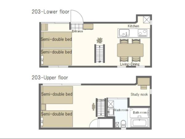 Laffitte Hirai Condominium Hotel : photo 6 de la chambre appartement en duplex
