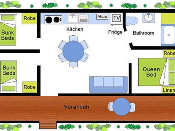 Adelaide Brownhill Creek Tourist Park : photo 3 de la chambre chalet 3 chambres