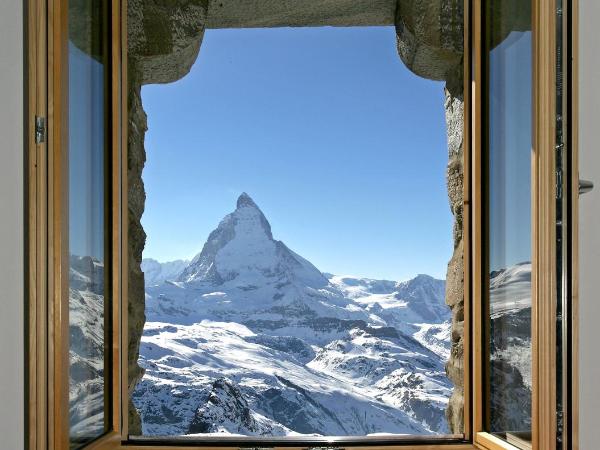 3100 Kulmhotel Gornergrat : photo 3 de la chambre chambre double - vue sur mont cervin