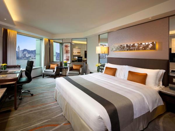 InterContinental Grand Stanford Hong Kong, an IHG Hotel : photo 2 de la chambre chambre lit king-size club intercontinental skyline harbour avec accès au salon exécutif