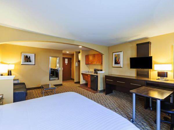 Holiday Inn Express Hotel & Suites Houston-Downtown Convention Center, an IHG Hotel : photo 2 de la chambre suite junior avec un lit king-size