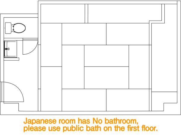 Hotel Binario Saga Arashiyama : photo 5 de la chambre japanese-style room with toilet and shared bathroom (10 tatami/ about 16.2㎡)