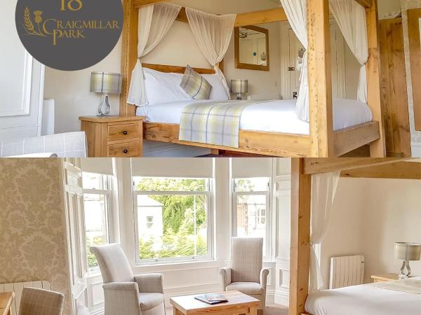 18 Craigmillar Park : photo 4 de la chambre chambre lit king-size deluxe avec lit à baldaquin et douche