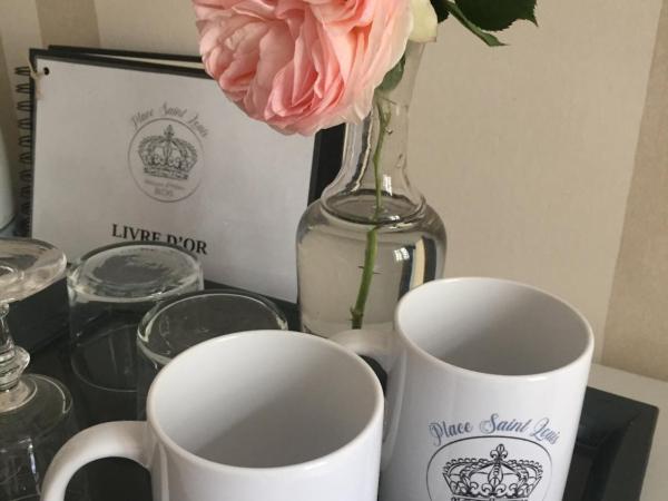 Au 16 Place Saint Louis : photo 4 de la chambre bleu de loire